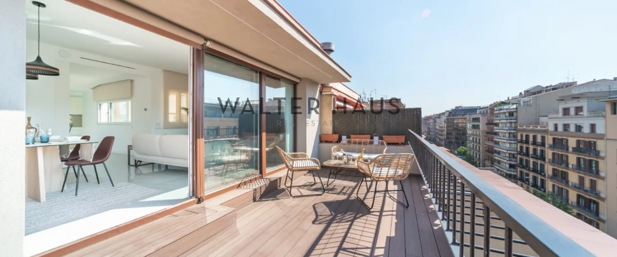 New build penthouse with private terrace in a stately building in the Quadrat d’Or, Barcelona