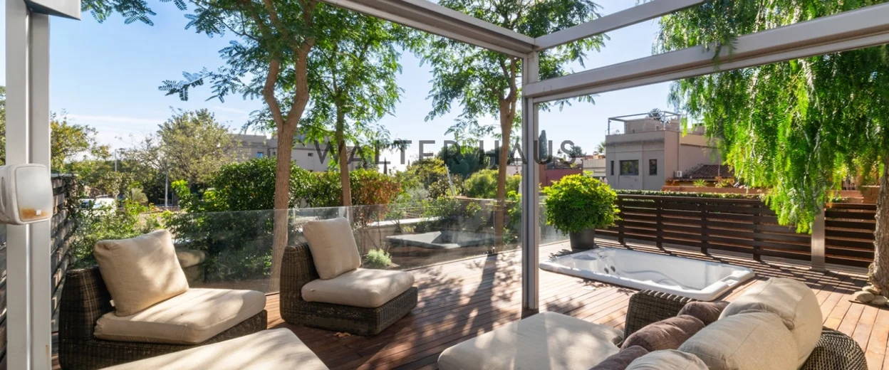 Appartement de luxe à vendre avec terrasses, jardin et vue sur la mer, Sant Gervasi La Bonanova, Barcelone