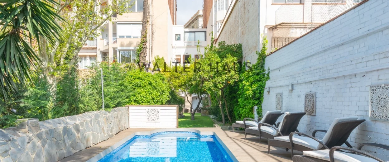 Maison moderniste avec jardin et piscine à Putxet i el Farró – Élégance et confort à Barcelone