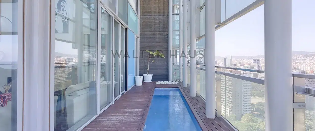 Penthouse duplex de luxe avec terrasse et piscine privée à Diagonal Mar, Barcelone